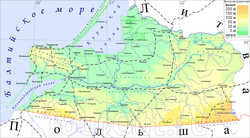 Карта Калининградской области с железными дорогами