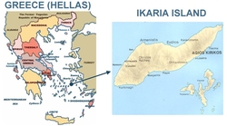 Икария на карте