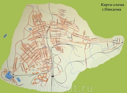 Карта Няндомы