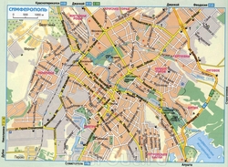 Карта Симферополя с улицами