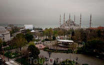 Вид на Стамбул из кондитерской в Старом Городе (5 этаж)