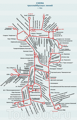 Карта маршрутов Уфы