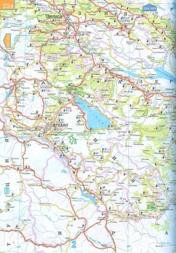 Карта Армении с дорогами