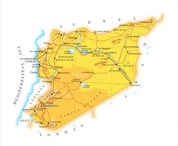 Карта Сирии с городами