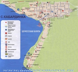 Карта побережья Кабардинки