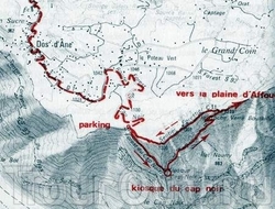 Карта пешего маршрута на острове Реюньон