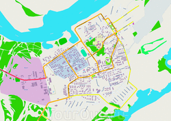 Карта Тарко-Сале с улицами