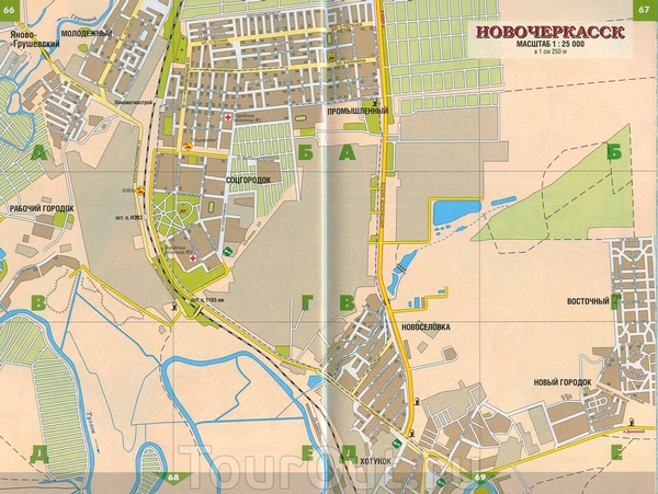 Карта Новочеркасска с улицами. Карта улиц Новочеркасска