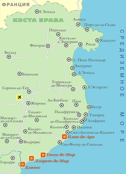 Плайя де Аро на карте