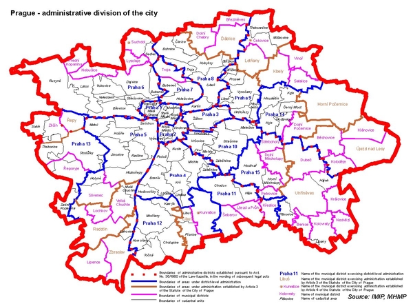 Карта города Прага. Подробная карта Праги