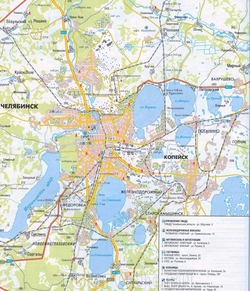 Карта Челябинска