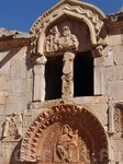 Барельеф, изображение Бога - Отца над входом в церковь. очень редкое явление в армянской архитектуре, когда скульптор изображал Бога - Отца.