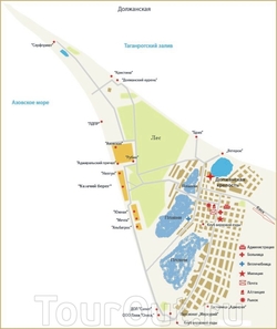 Карта Должанской с базами отдыха
