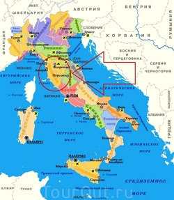 Тоскана на карте