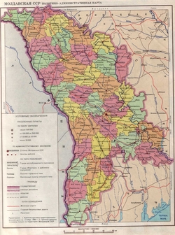 Карта Молдовы и Приднестровья