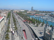 Порт Барселоны. Вид со смотровой площадки статуи Колумба