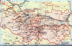 Карта автомобильных дорог Северной Осетии