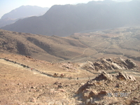 Гора Моисея (Синай); на спуске. Вид сверху