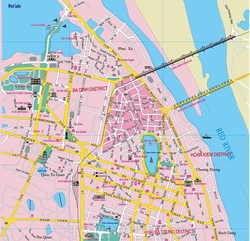 Карта Ханоя с улицами