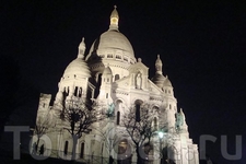 Basilique du Sacré Cœur или базилика Святого Сердца на холме Монмартра