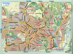 Карта Полтавы с улицами