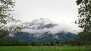 Швейцарские Альпы заволокло туманом