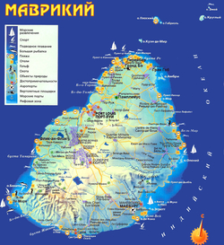 Карта Маврикия на русском