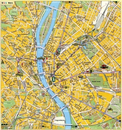 Карта Будапешта с достопримечательностями