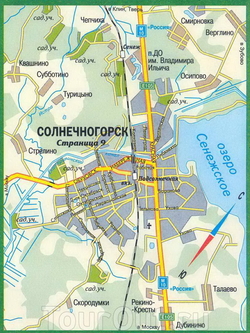 Карта Солнечногорска