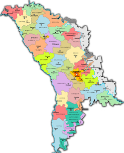 Карта Молдовы с городами