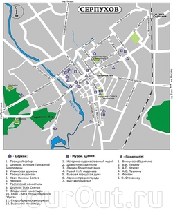 Карта центральной части Серпухова