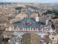 Вид на площадь св. Петра с собора Св. Петра
