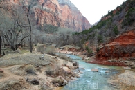 Virgin river в каньоне Зайон