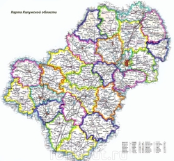 Карта районов Калужской области