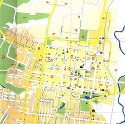 Карта Саранска с достопримечательностями