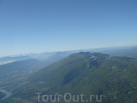 Виды горной Швейцарии с самолета. 