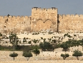 Золотые ворота в Иерусалиме. Они закрыты. Считается, что именно через них Мессия во втором пришествии войдет в Иерусалим. Закрывающие Золотые ворота камни ...