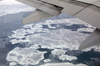 Северный Ледовитый океан с борта самолёта полярной авиации.