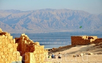 Вид с крепости на Мертвое море.