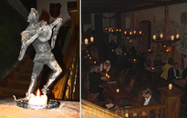 Ресторан Olde Hansa самый известный в Таллинне. О полностью сделан в средневековом стиле.