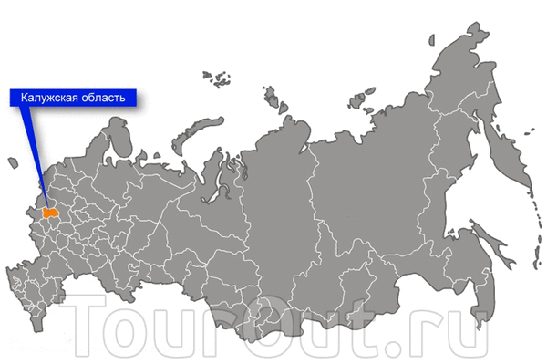 Калужская область на карте. Калужская область на карте России