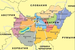 Карта Венгрии на русском