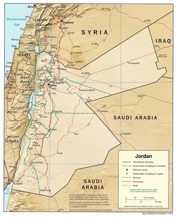 Карта Иордании