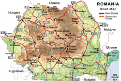 Карта автодорог Румынии