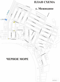 Карта Межводного с улицами