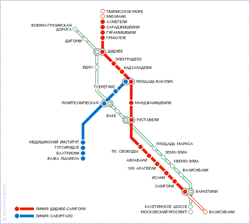 Карта метро Тбилиси
