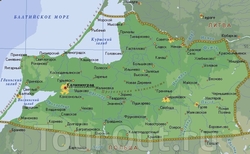 Карта Калининградской области с городами