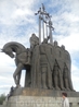 Памятник Александру Невскому на горе Соколиха. Псковичи помнят и чтят того, кто остановил экспасию ордена и освободил их город.