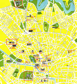 Карта Бухареста с улицами