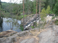 здесь снимали "А зори здесь тихие..."
Тот самый водопад, где Женька отвлекала немцев.